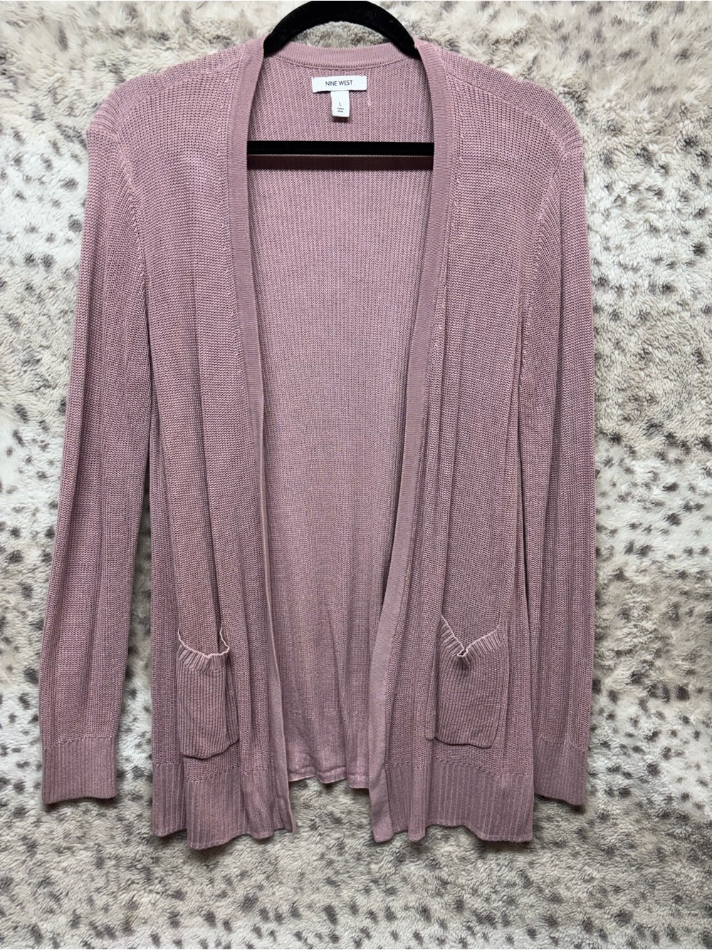 NINE WEST LILAC LIGHT WEIGHT CARDIGAN